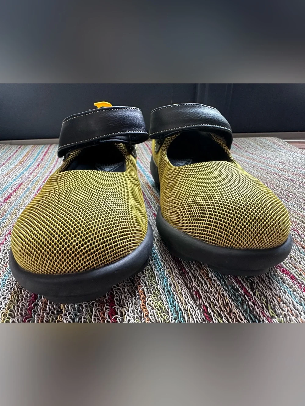 Fluevog LIKE NEW Urban Angels Pilot yellow vegan mesh Velcro sneaker-8 (fit 7.5)